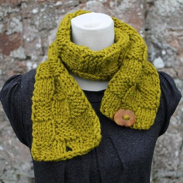 Lion Brand Wool Ease Thick & Quick Lemongrass Scarf