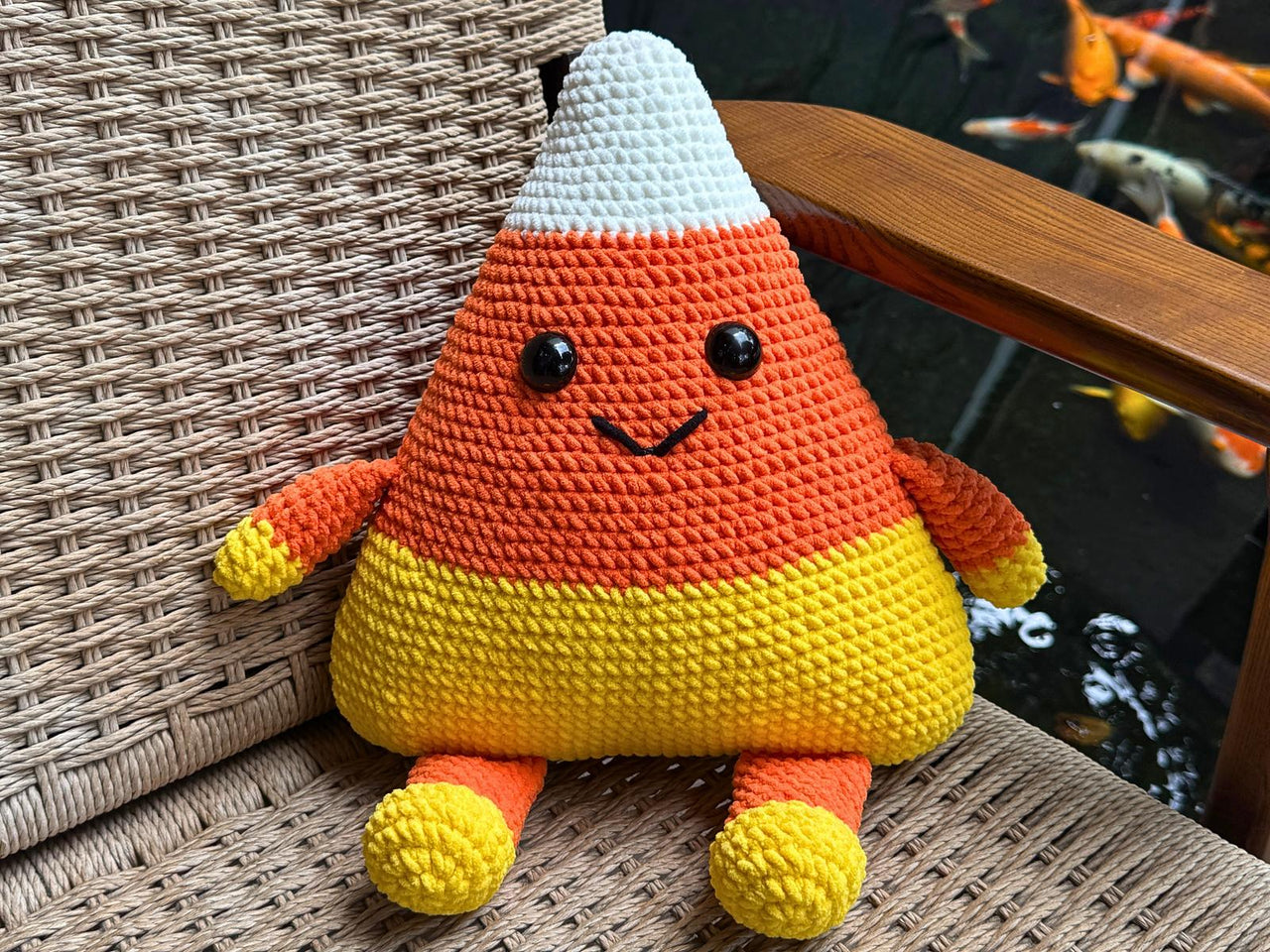 Candy Corn Pillow Crochet