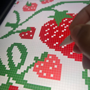 Strawberries on the Vine C2C Crochet Made with ONLY 4 COLOUR YARNS