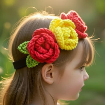 Crochet Flowers Headband Pattern PDF + Video Tutorial