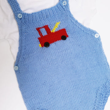 Baby Romper with Fire Truck, 0-2 yrs