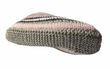 Multicolor Slippers in Straight Needles