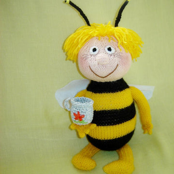 Toy Knitting Pattern -Knit Maya the Bee