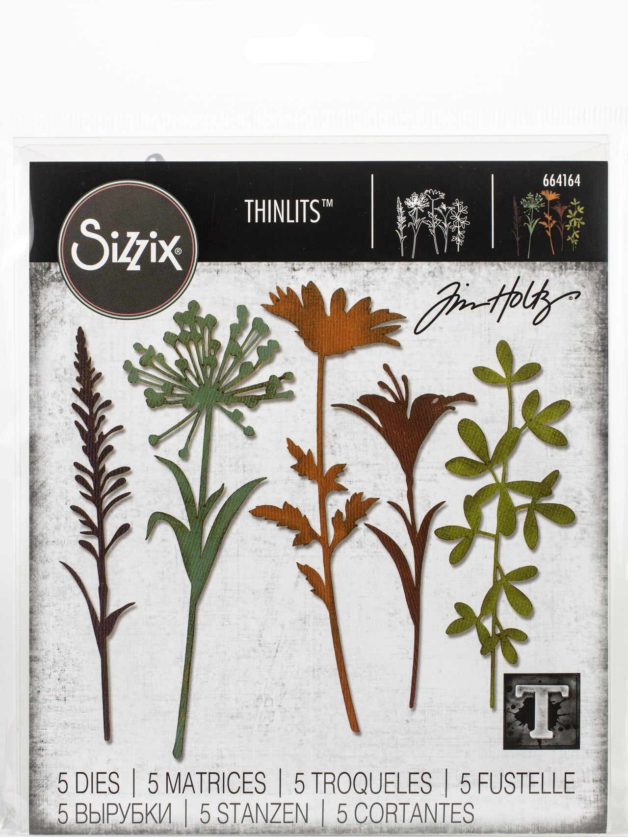Sizzix Thinlits Dies By Tim Holtz - Wildflower Stems #2