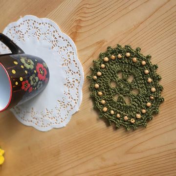 Beaded fall coaster