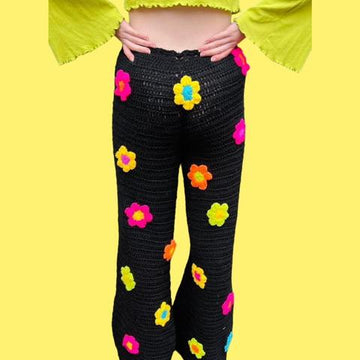 Flared Crochet Trousers