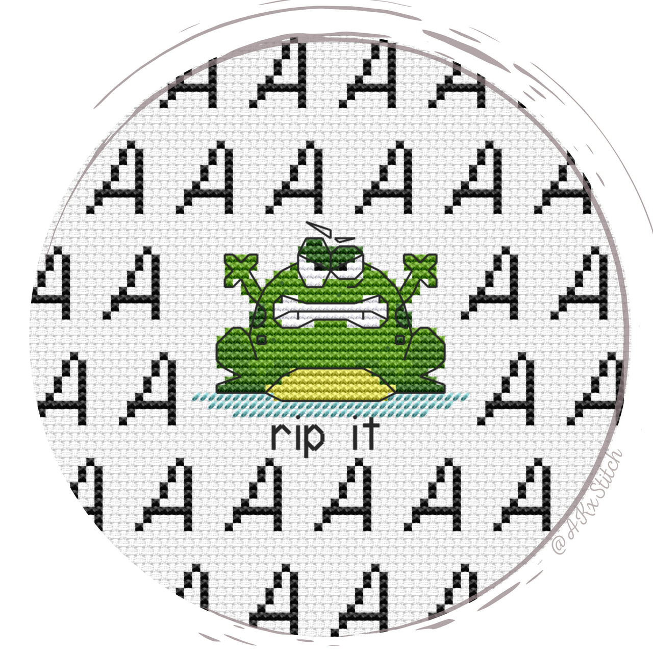 Frog Cross Stitch PDF Pattern