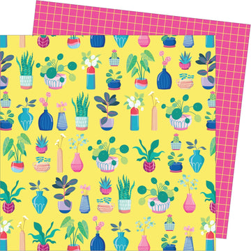 American Crafts Damask Love Write At Home Double-Sided Cardstock 12"X12" 25/Pkg - Say Aloe To My Little Friend