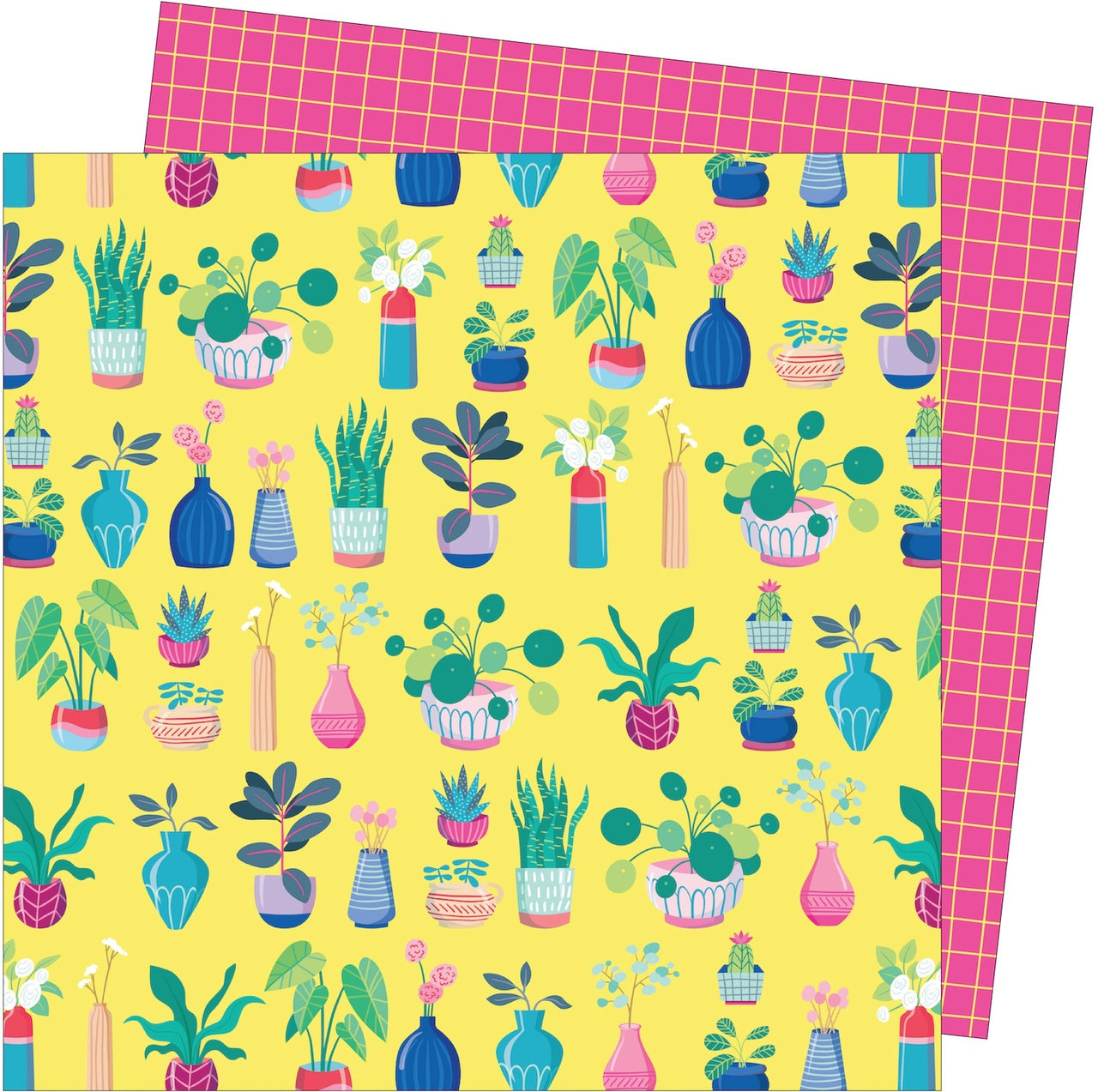 American Crafts Damask Love Write At Home Double-Sided Cardstock 12"X12" 25/Pkg - Say Aloe To My Little Friend