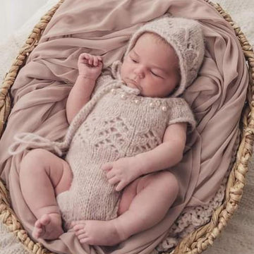Sarah Anne Baby Romper and Bonnet Set