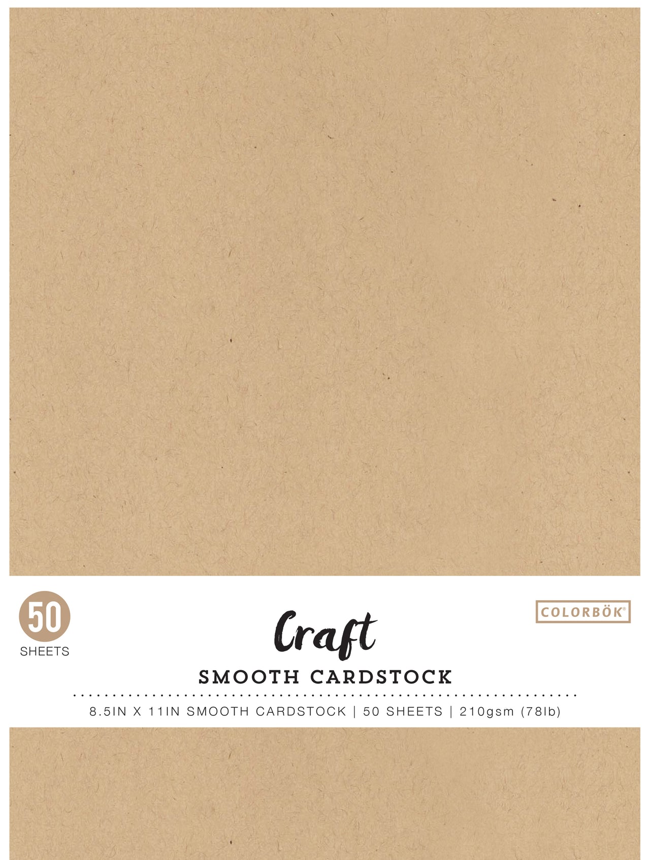 American Crafts Colorbok 78lb Smooth Cardstock 8.5"X11" 50/Pkg - Craft