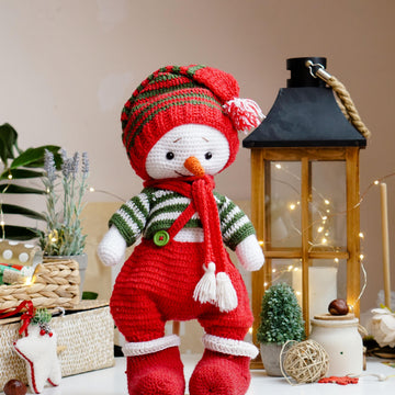 Crochet Snowman Outfit for large toys