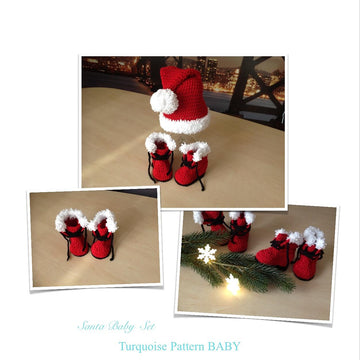Santa Baby Boot & Hat Set N 334