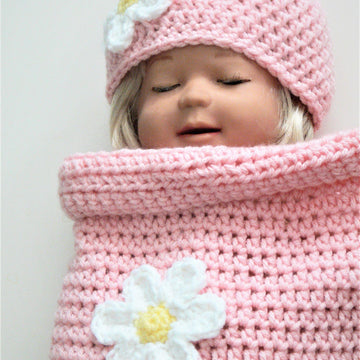 Baby Girl Flower Cocoon and Hat # 357