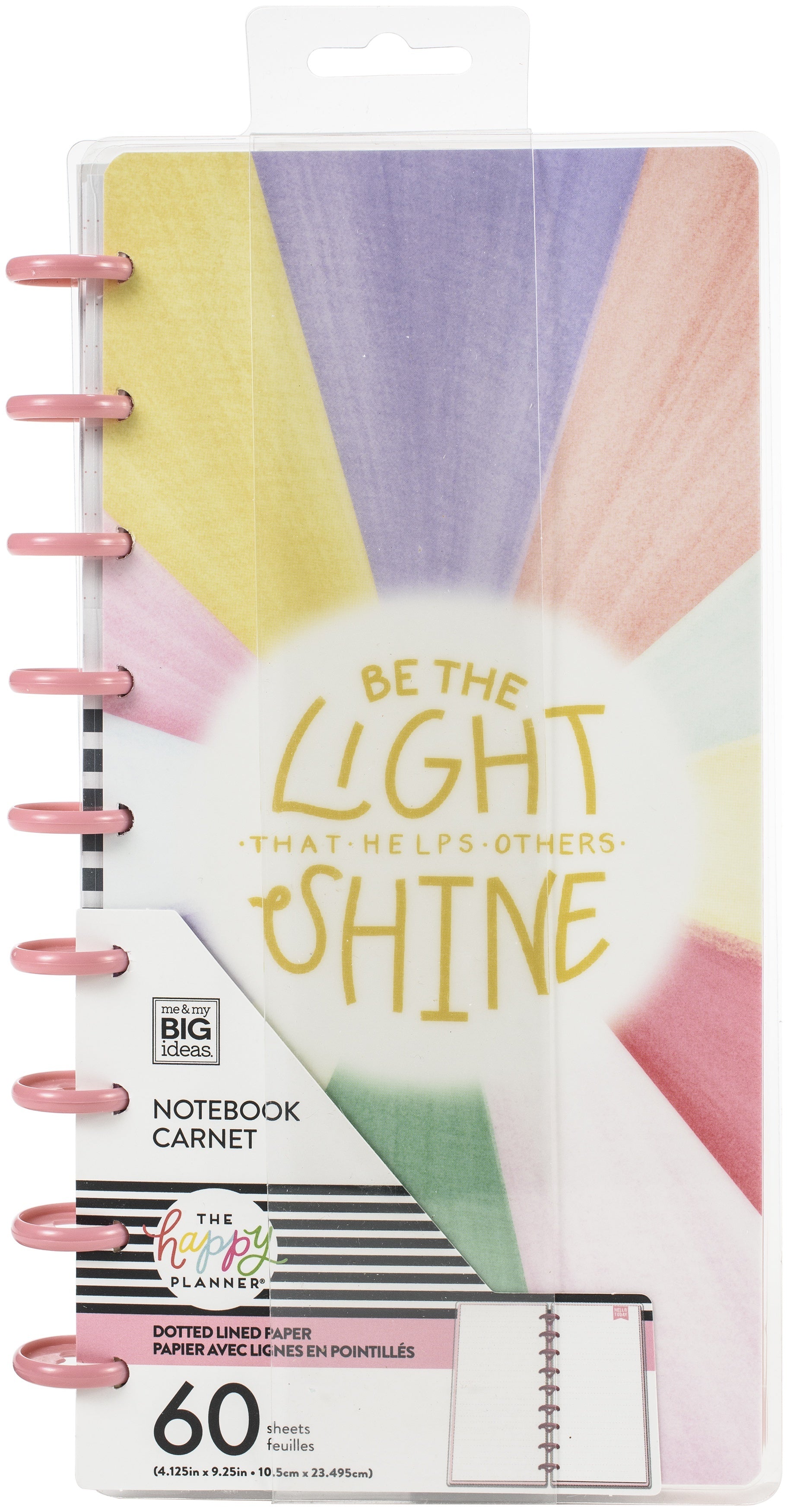 Happy Planner Half Sheet Notebook 8"X5.62" 60/Pkg - Be The Light That Helps Other