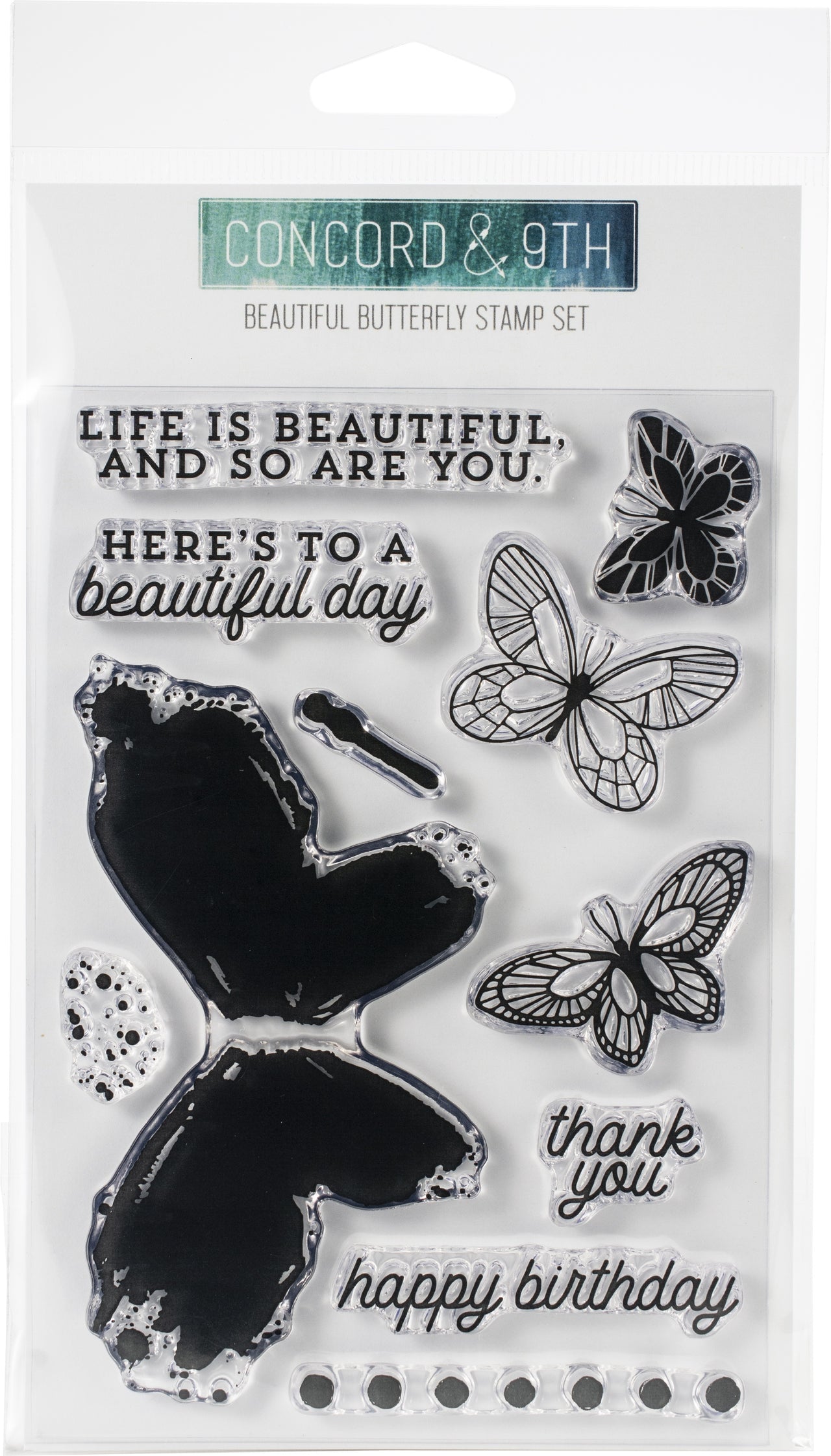 Concord & 9th Clear Stamps 4"X6" - Beautiful Butterfly