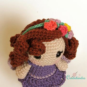 Libelle the Fairy amigurumi doll - crochet pattern by Crochelandia