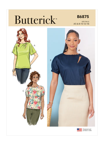 Butterick Misses' Tops B6875 - Sewing Pattern