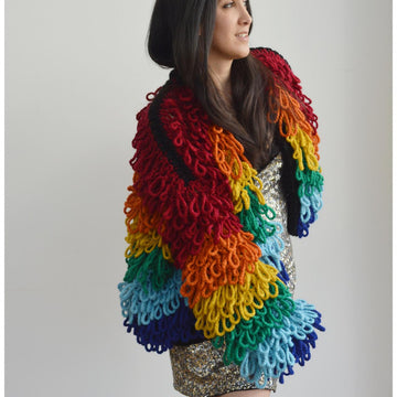 Rainbow Loopy Cardi