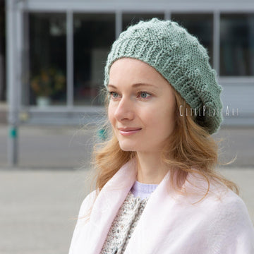 Celadon Knit Beret Hat