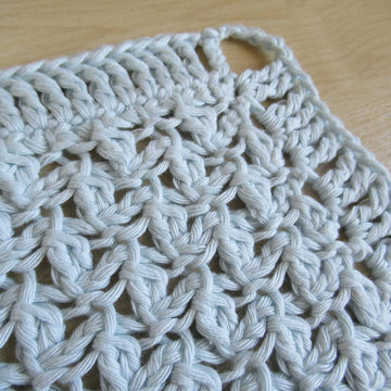 Tunisian Rose Petal Washcloth