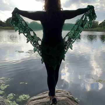 Maple Leaf Knitting Shawl