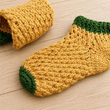 Warm Winter Crochet Socks Summer Colors PDF Pattern (S37)