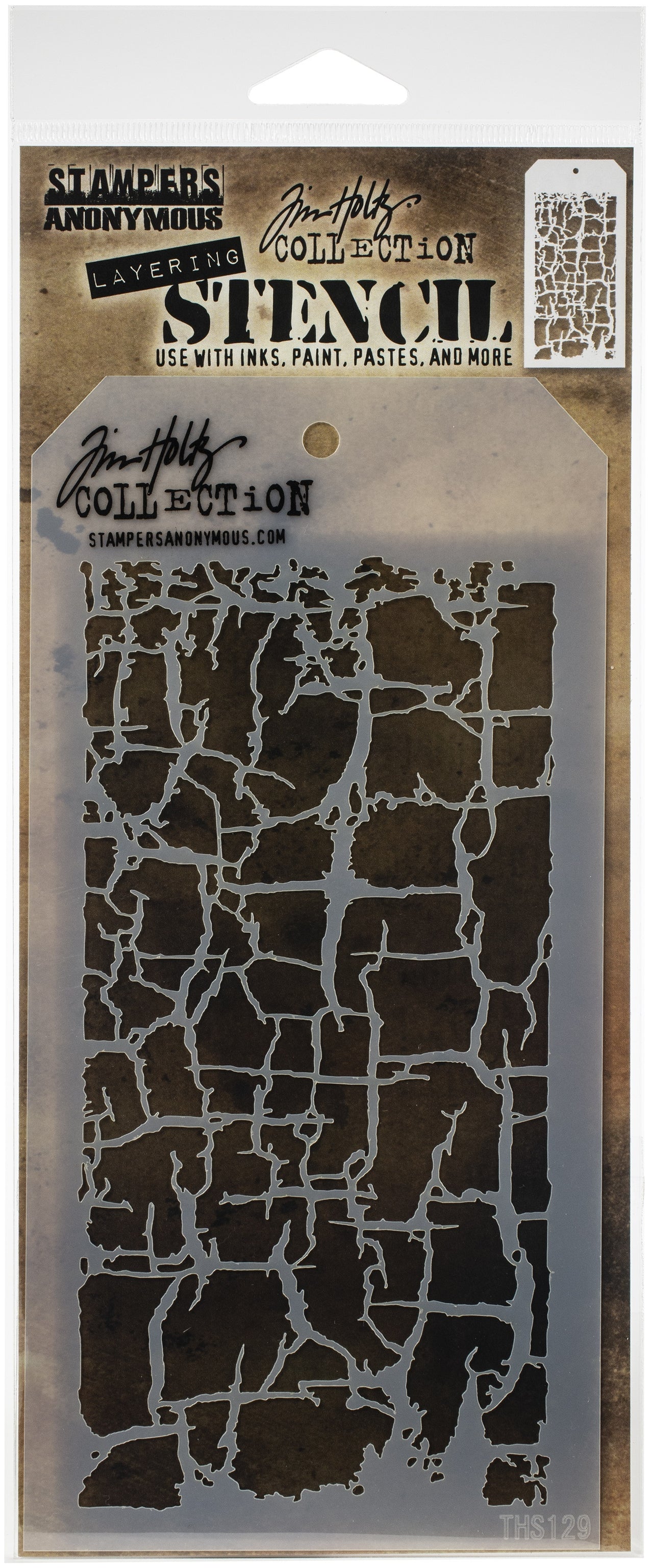Stampers Anonymous Tim Holtz Layered Stencil 4.125"X8.5" - Decayed