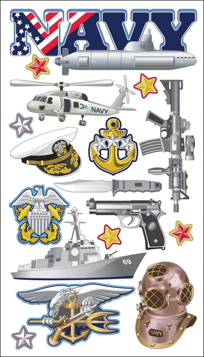 Sticko Stickers - Navy