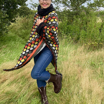 Oversized Honeycomb Poncho