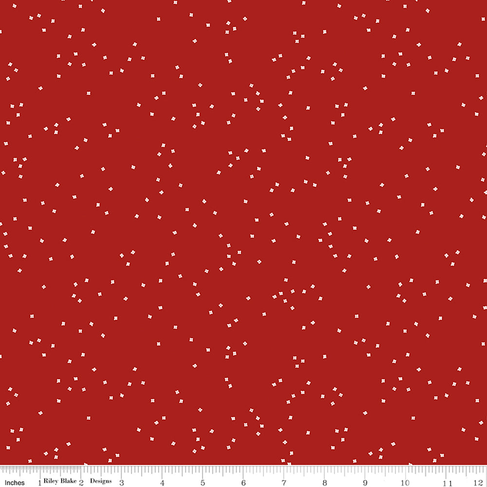 Riley Blake Blossom 108"  - Barn Red