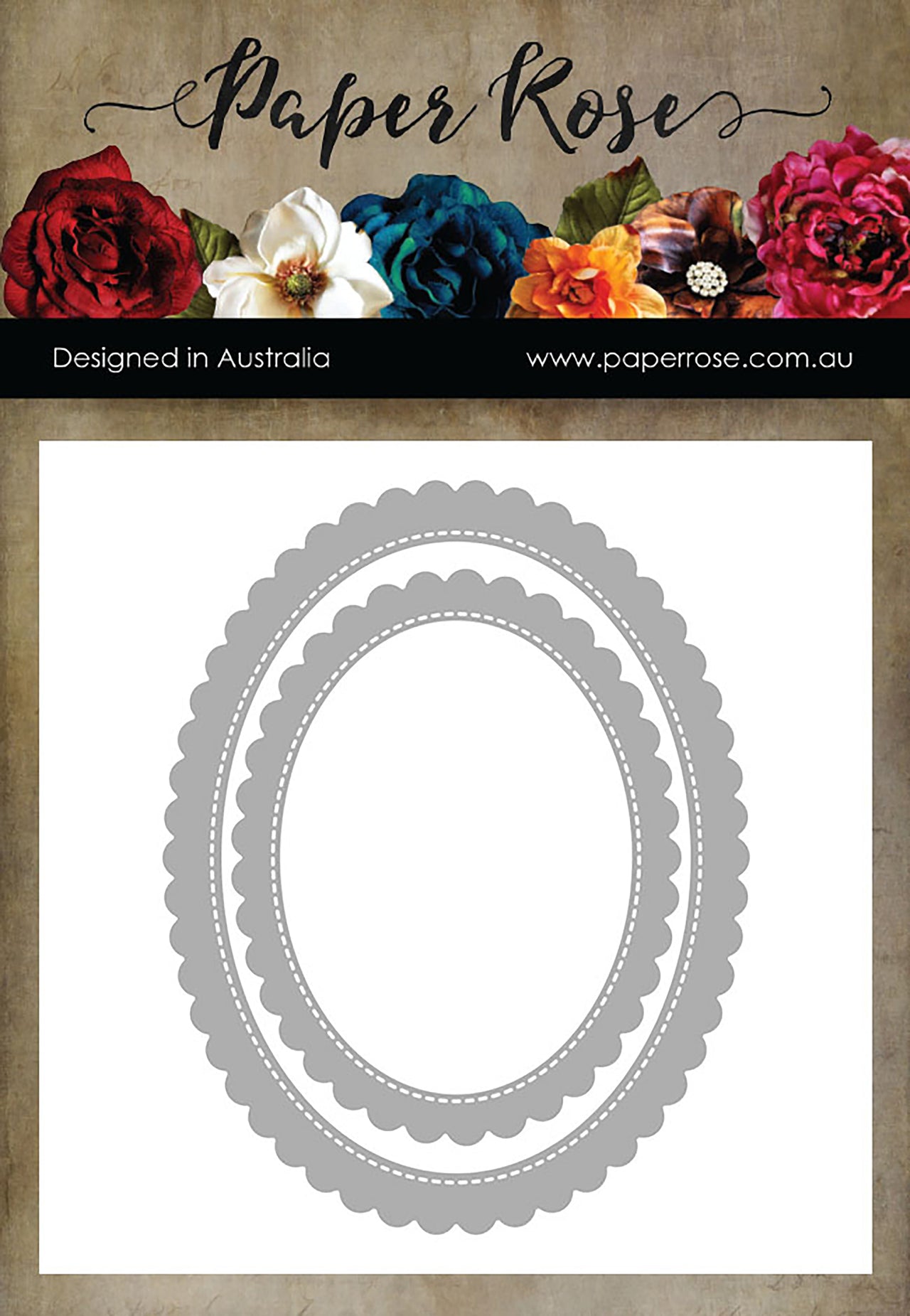 Paper Rose Dies - Scalloped Oval Frames