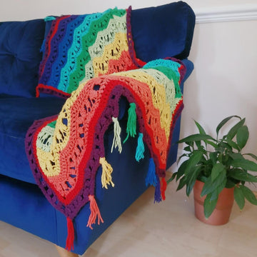 Rainbow chevron blanket