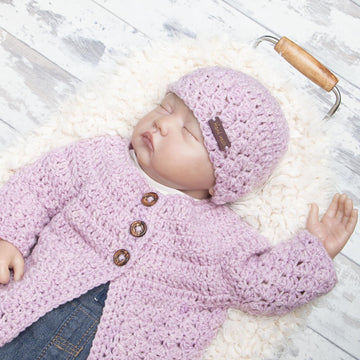 Round neck newborn cardigan 001