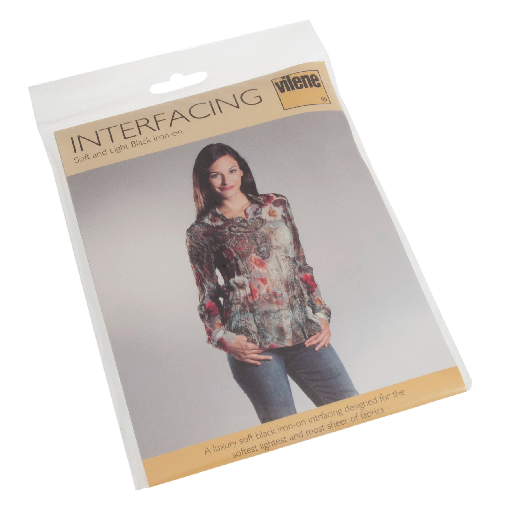 Vlieseline Iron-on Superlight Interfacing: 90cm x 50cm: Black