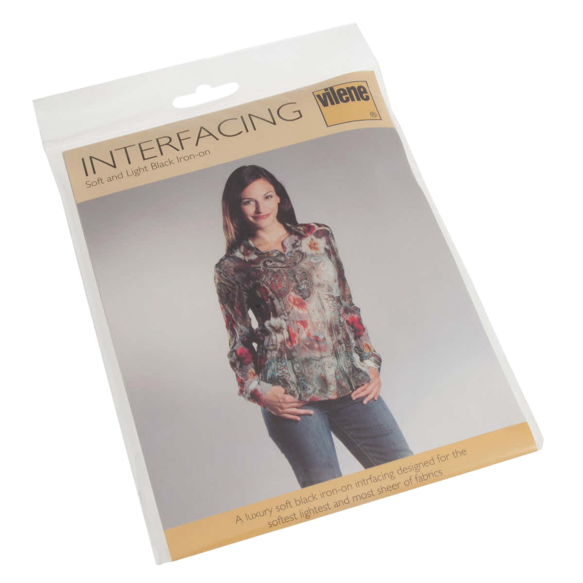 Vlieseline Iron-on Superlight Interfacing: 90cm x 50cm: Black