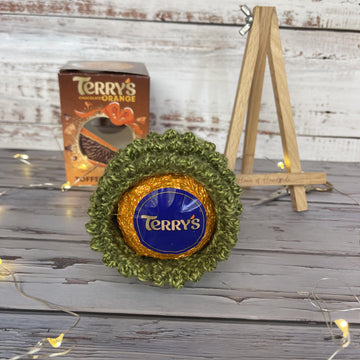 Light-up Christmas Tree Chocolate Orange Cover Knitting Pattern