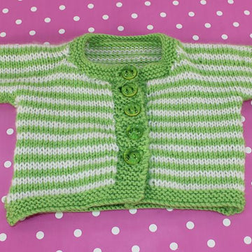 Baby Easy Stripe Cardigan, Beanie & Booties