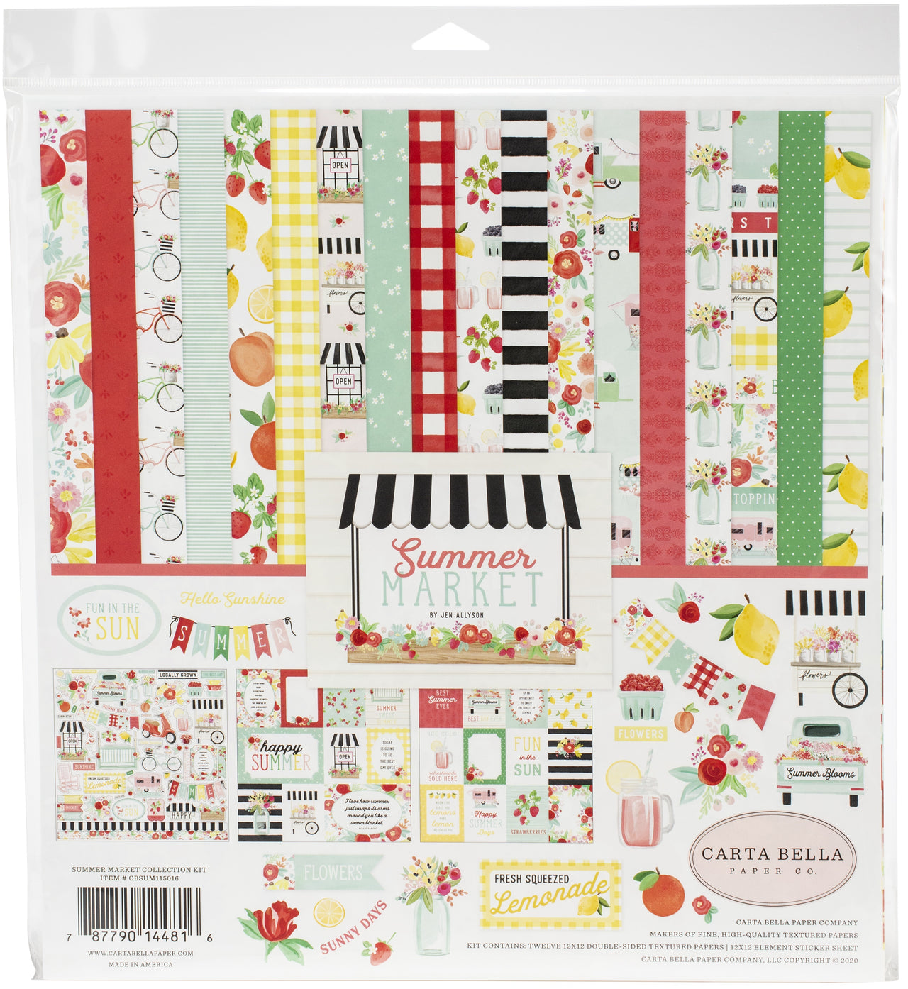 Echo Park Paper Carta Bella Collection Kit 12"X12" - Summer Market