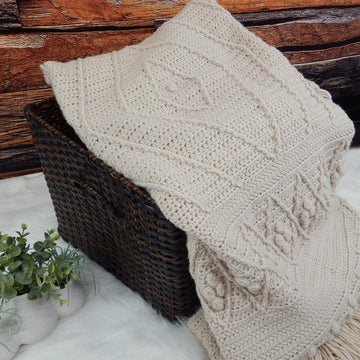 Boho Diamond Textured Throw