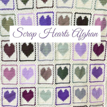 Scrap Hearts Afghan Crochet Pattern