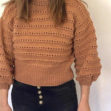 Cropped Balloon Sleeve Sweater
