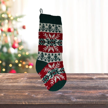 Fair Isle Snowflake Stocking