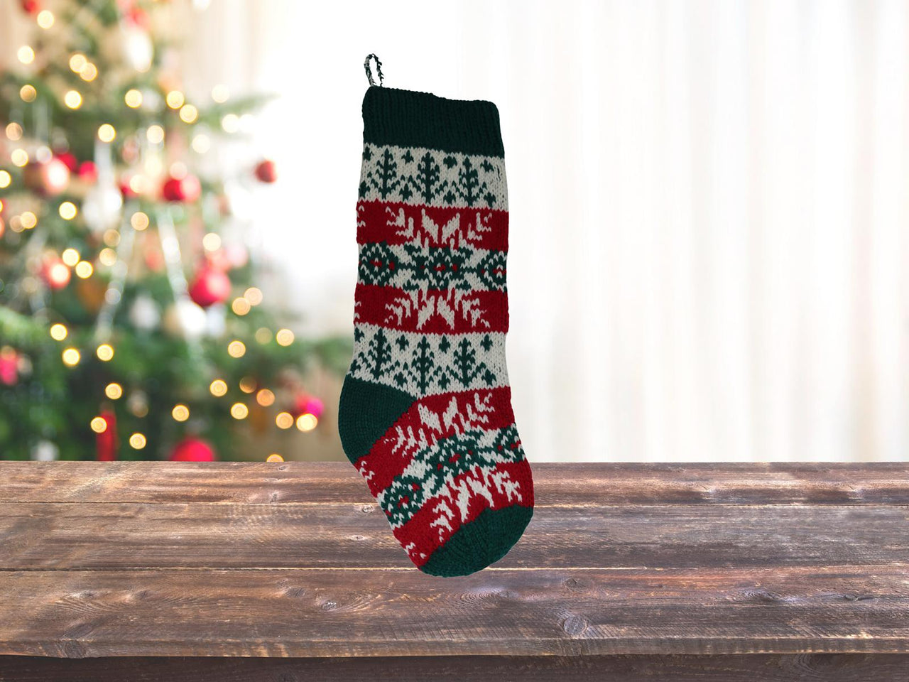 Fair Isle Snowflake Stocking
