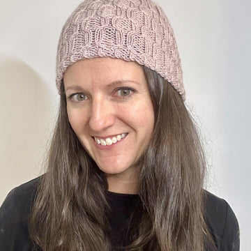 Machine Knit Winter Windows Beanie Hat
