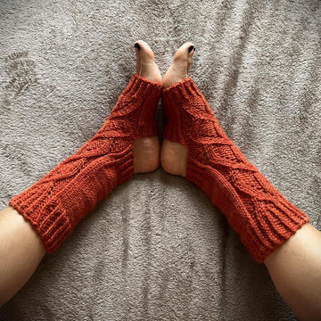 Lacy Red Yoga Socks