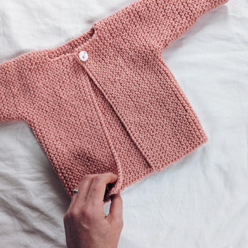August Cardigan - Baby Aran Knitting Pattern for 0-3 - 18-24 months