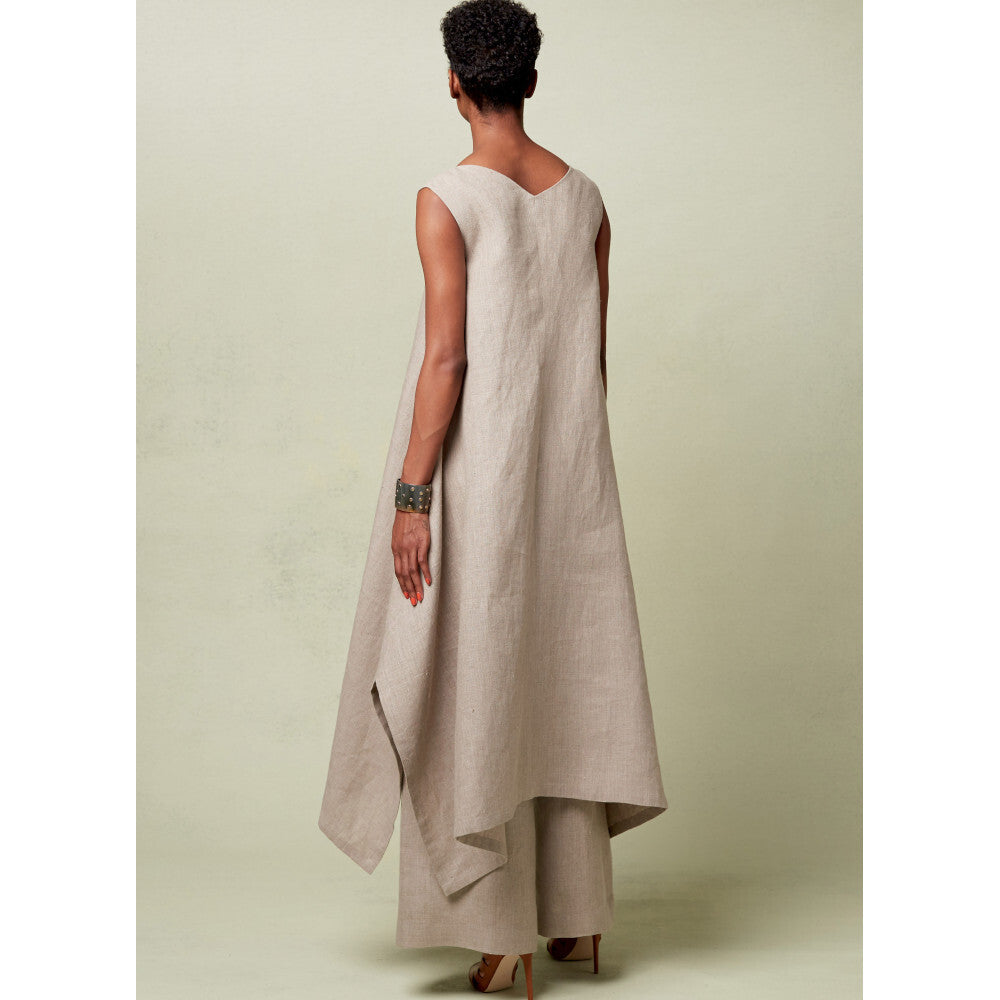 Vogue Misses' Pullover Tunic with Uneven Hem and Wide-Leg Pants V1550 - Sewing Pattern