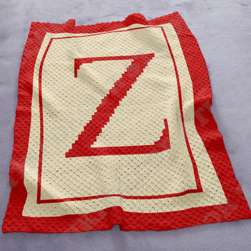 Name Letter Z Baby Blanket CROCHET PATTERN C2C