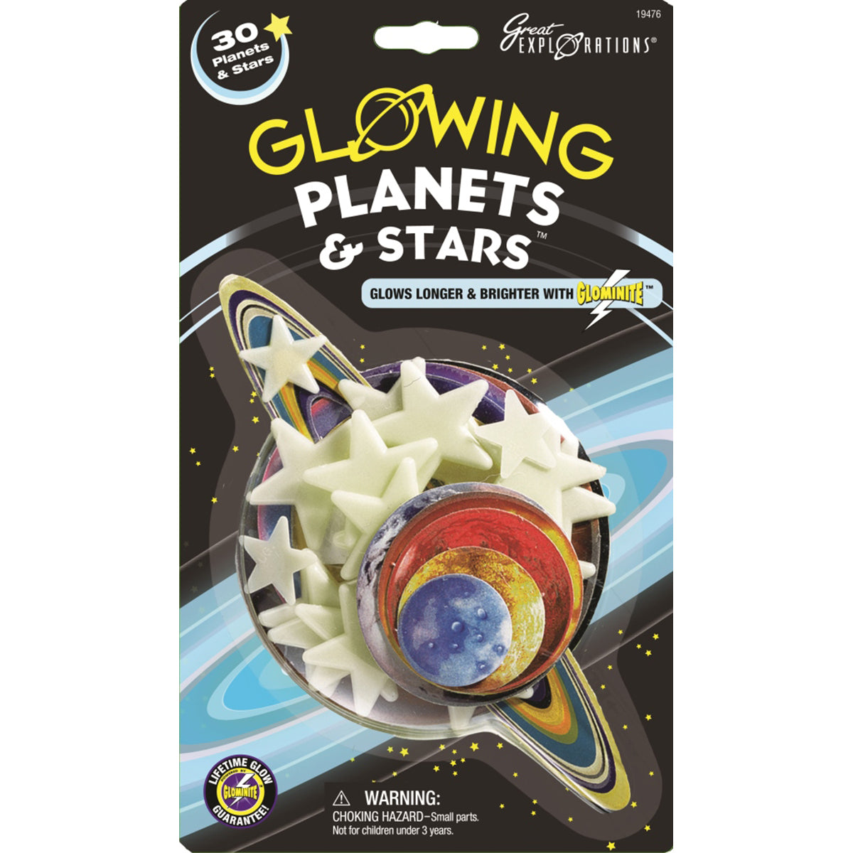 University Games Glow-In-The-Dark Star Packs - Planets & Stars 30/Pkg